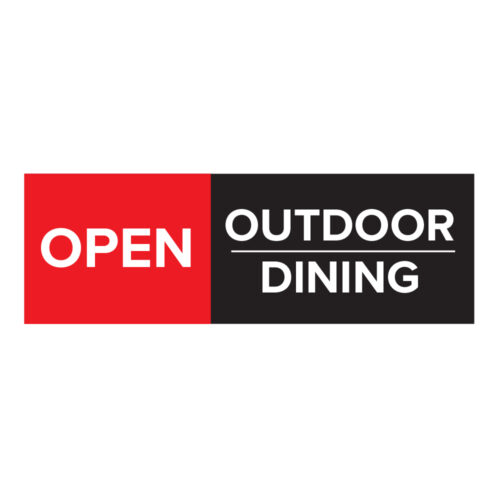 Open Outdoor Dining 2'x6' 13oz Vinyl Banner - Indoor/Outdoor - Weatherproof, Durable