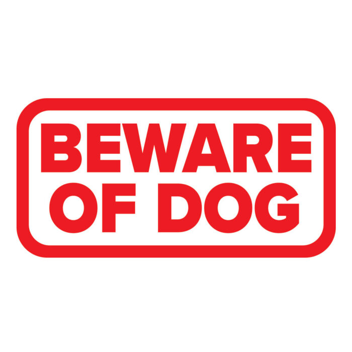 Beware of Dog Sticker - Small