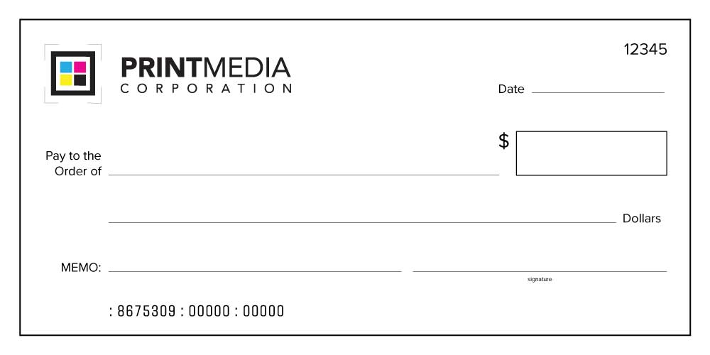 PMC Custom Print Oversized Check